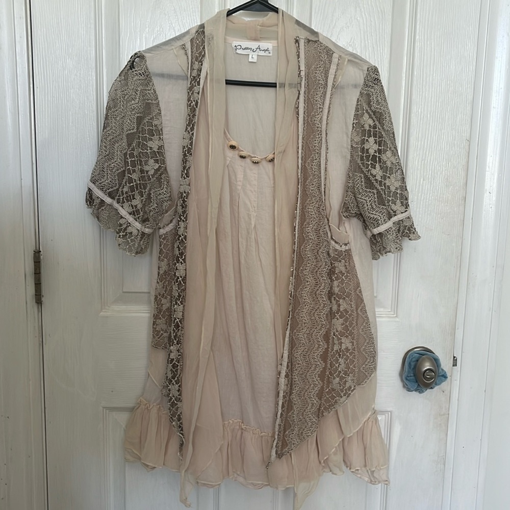 Crochet Lace Linen top